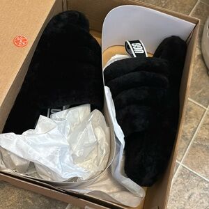 Ugg fluff slides